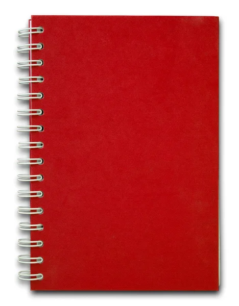 Roter Einband Notizbuch — Stockfoto