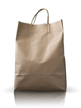 Front Brown Crumpled peper bag clipart