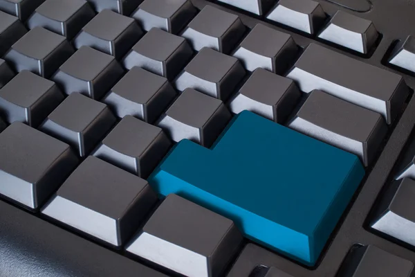 Botón Enter azul —  Fotos de Stock