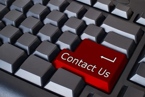 Stock image Red contact us button