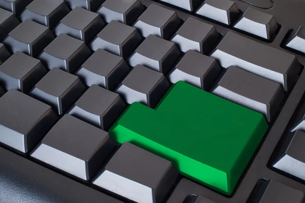 Grön tomt enter-knappen — Stockfoto