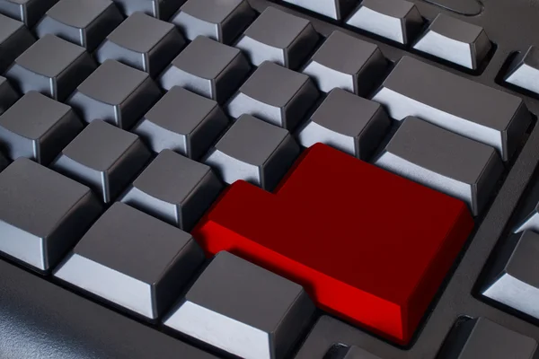 Botón rojo vacío Enter — Foto de Stock