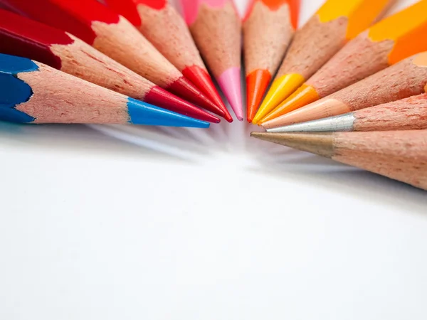 Lápis de cor tom quente — Fotografia de Stock