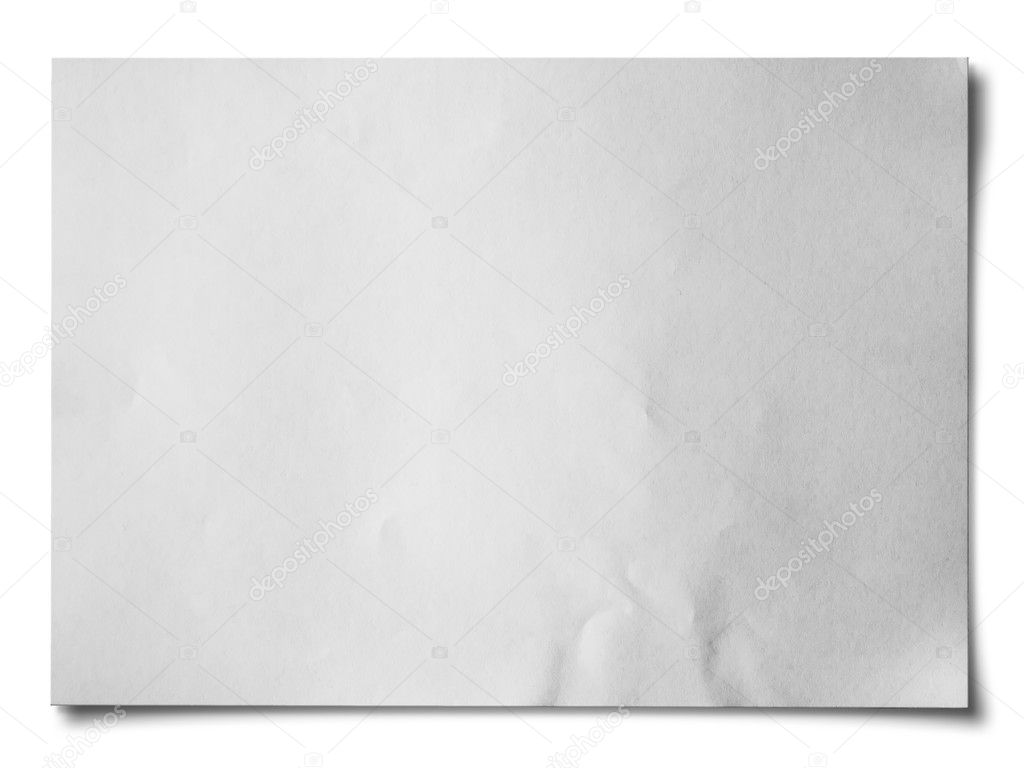 White crumpled paper Horizontal