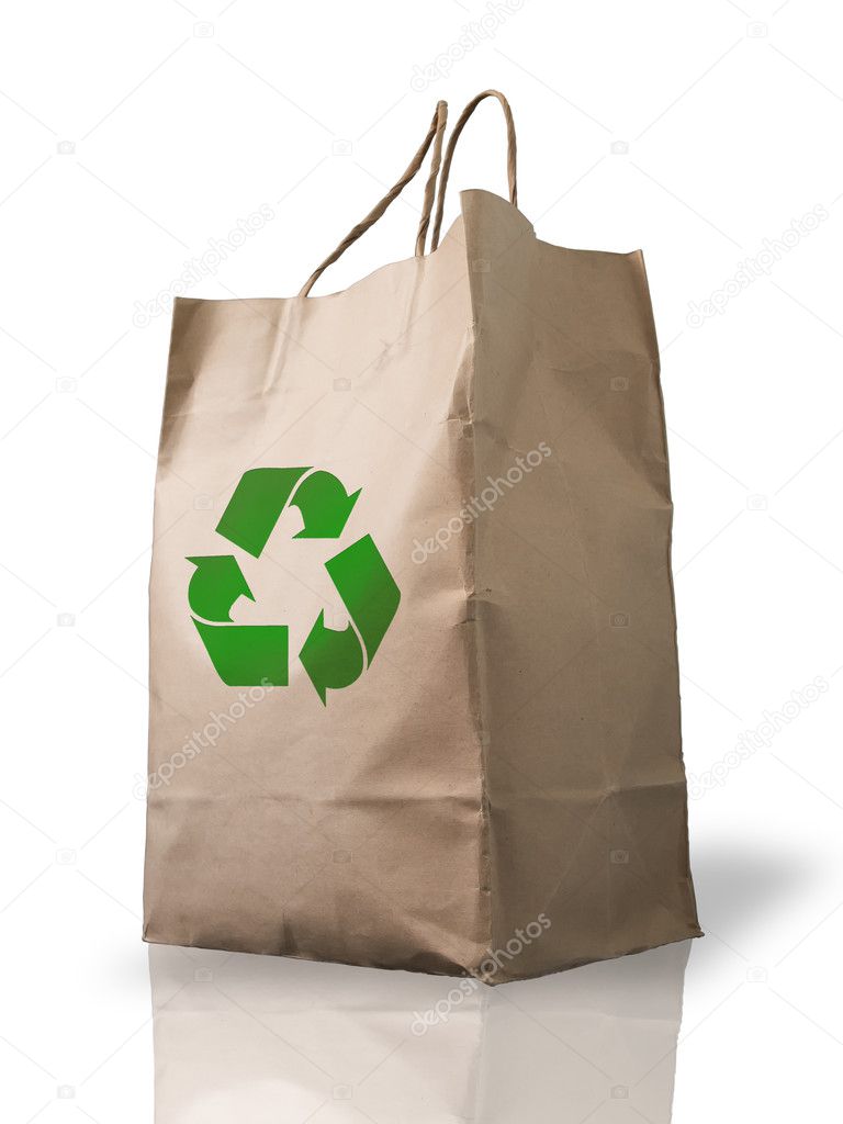 Recycle Brown Crumpled peper bag