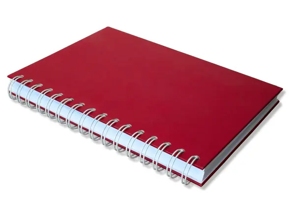 Portada roja Nota Libro — Foto de Stock