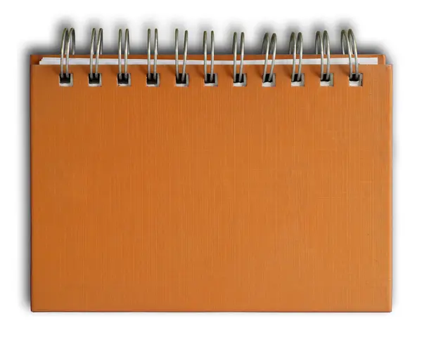 Oranžový kryt poznámka kniha — Stock fotografie