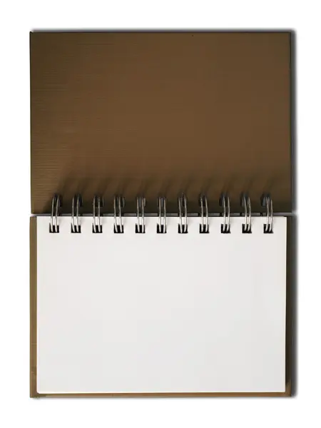 棕色笔记本水平 — 图库照片