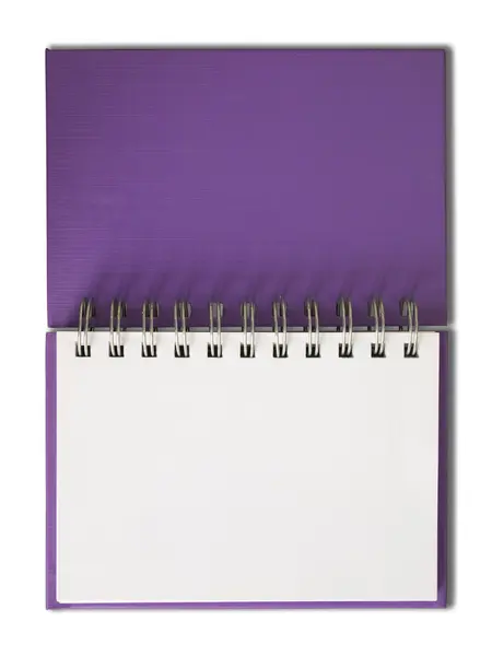 Notebook horisontella tom sida — Stockfoto