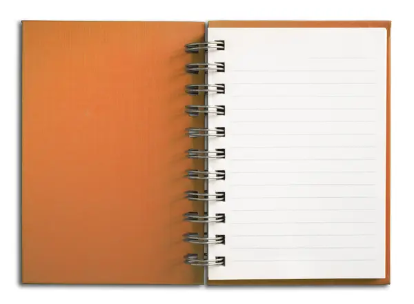 Notebook vertikal vit sida — Stockfoto