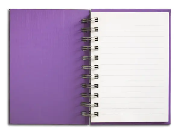 Cuaderno vertical solo blanco página — Foto de Stock