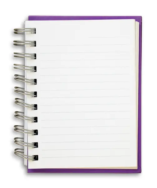 Libro de notas púrpura Imagen de stock