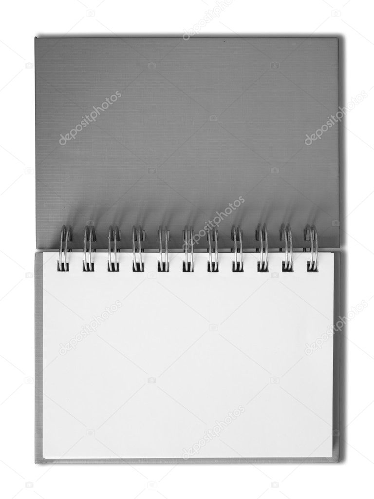 Notebook horizontal single blank page