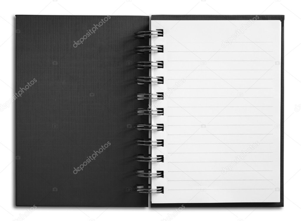 Notebook vertical single white page