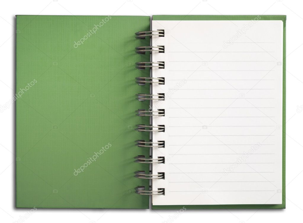 Green Notebook vertical