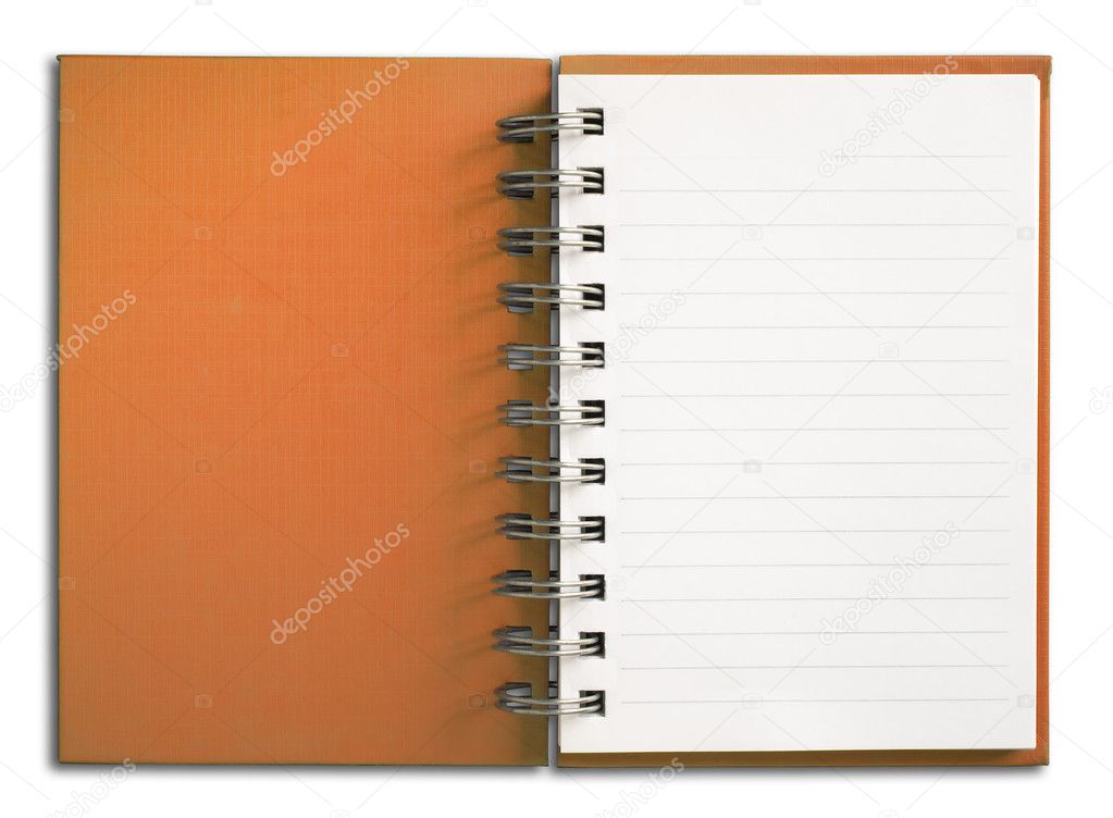 Notebook vertical single white page