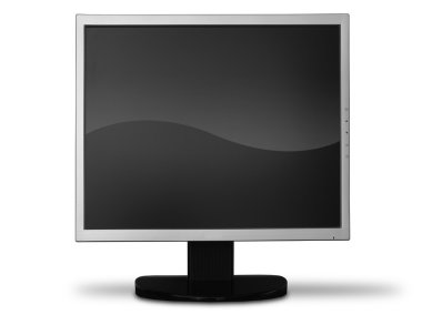 Black flat moniter clipart