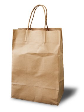 Front Brown Crumpled peper bag clipart