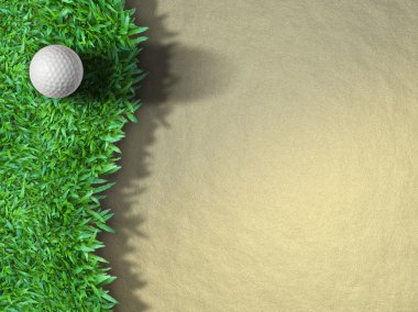 Golf ball on the grass clipart