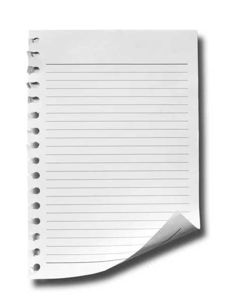 Papel branco da nota — Fotografia de Stock