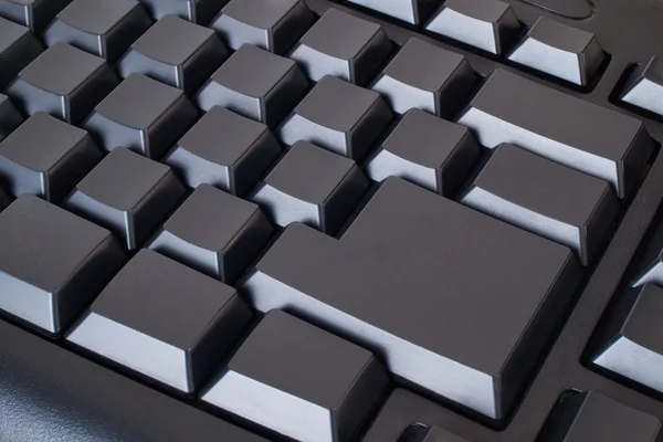 Blank svart tangentbord — Stockfoto