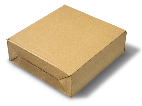 Kahverengi kağıt kutusu — Stok fotoğraf