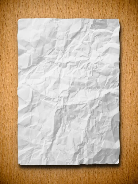 Witte verfrommeld papier — Stockfoto