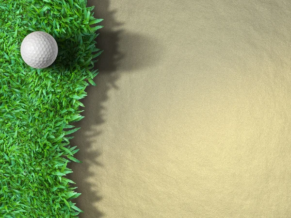 Golfbal op het gras — Stockfoto