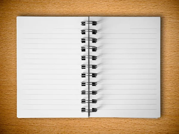 Λευκό σημειωματάριου στο ξύλο οξιάς — Φωτογραφία Αρχείου