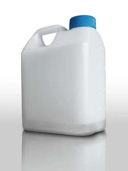 Białe plastikowe galon — Zdjęcie stockowe