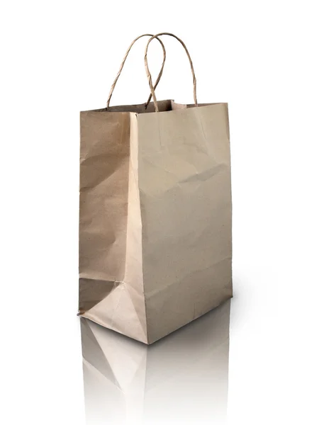 Kahverengi buruşuk peper çanta — Stok fotoğraf