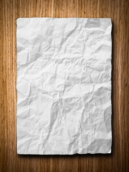 Papel crumpled branco — Fotografia de Stock