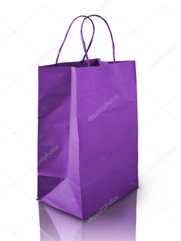 Side purple Crumpled peper bag