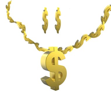 Dollar neclace clipart