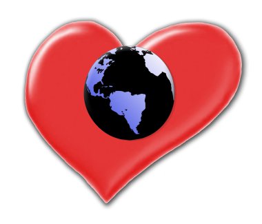kalp ile dünya Küre