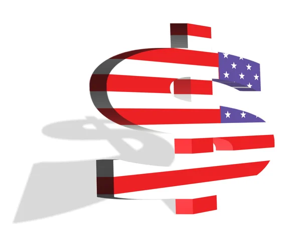 Amerikaanse dollar vlag — Stockfoto