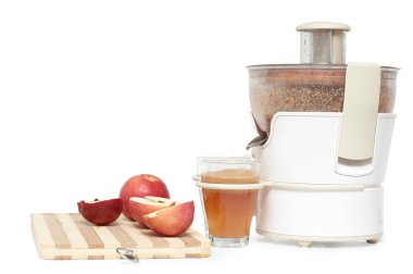 Juicer making apple juice clipart