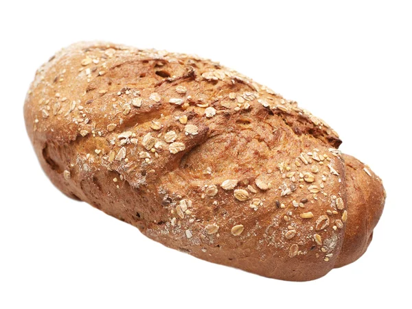 Хлеб с отрубями изолированы на белом — стоковое фото
