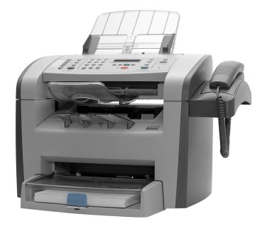 Fax machine isolated clipart