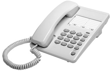 Office white phone clipart