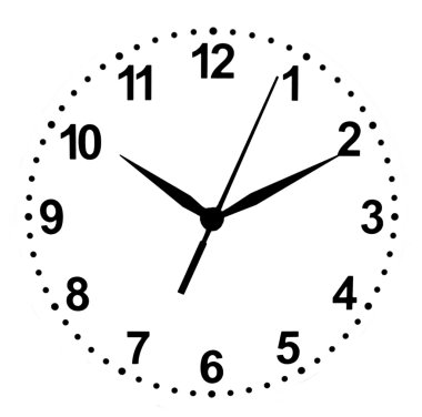 Dial clock isolated clipart