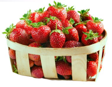 Fresh strawberries isolated clipart