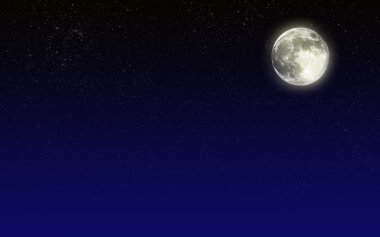 Night sky with moon clipart