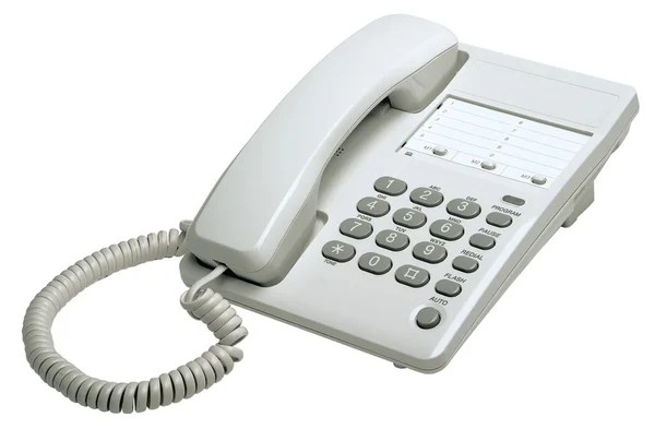 Kancelářský bílý telefon — Stock fotografie