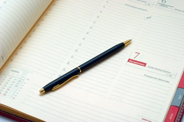 stock image Pen and agenda