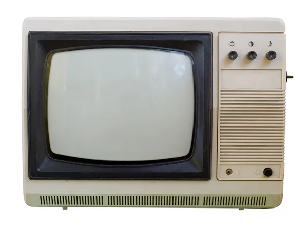 Velho tv isolado — Fotografia de Stock