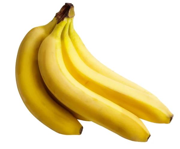 Plátanos amarillos maduros aislados —  Fotos de Stock