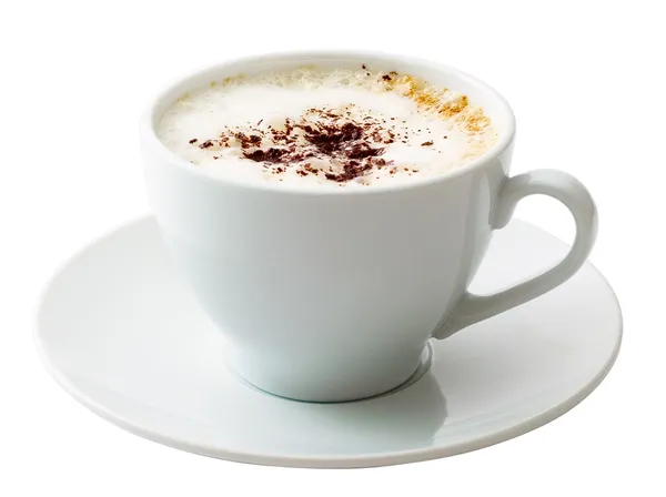 Tasse blanche de café isolée — Photo