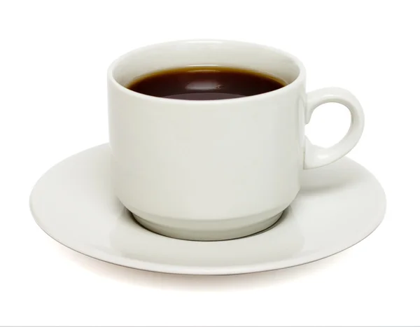 Bílý hrnek kávy, samostatný — Stock fotografie