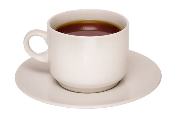 Fehér csésze kávé elszigetelt — Stock Fotó
